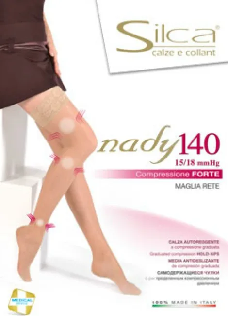 Autoreggente 140 den maglia rete