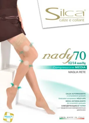 Autoreggente 70 den maglia rete