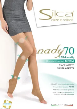 Collant compressione 70 den punta aperta